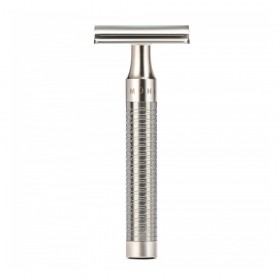 Aparat de ras clasic Safety Razor cu piaptan inchis, otel inoxidabil, Muehle Rocca R94